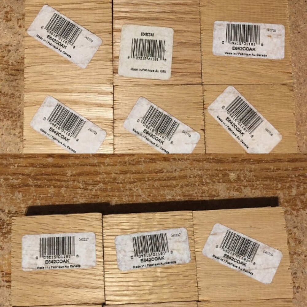 15X SOLID OAK CORNER ROSETTES E642COAK 2-1/2" X 2-1/2" X 1/2" - Picture 6 of 9